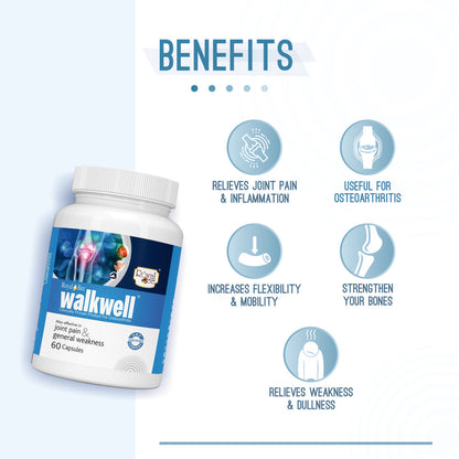 Walkwell Capsule – Ayurvedic Joint Care Formula 60 Capsules