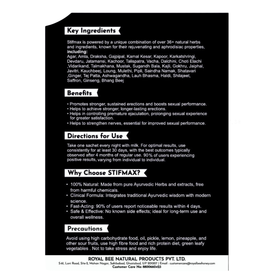 Stifmax – Ayurvedic Supplement for Strength 1 Month Supply