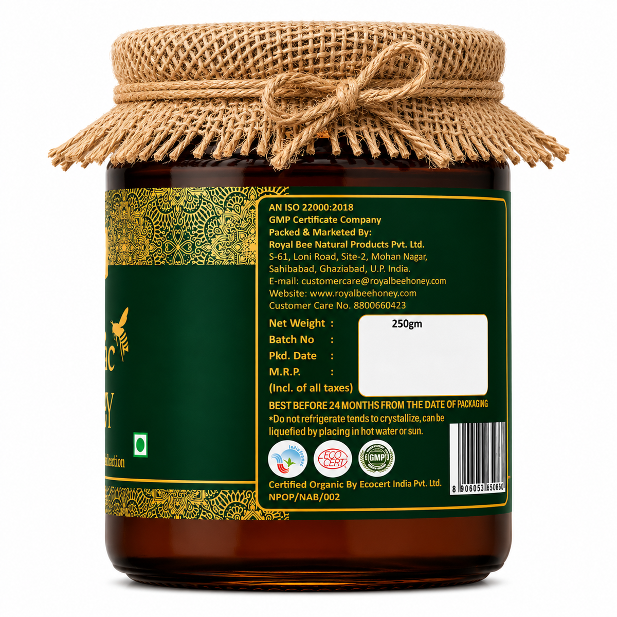 Organic honey Pixel Caption