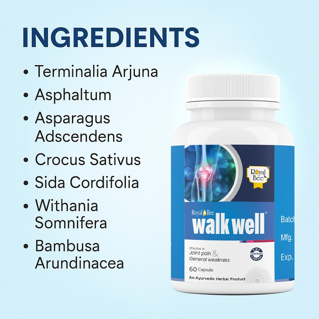 Walkwell Capsule – Ayurvedic Joint Care Formula 60 Capsules